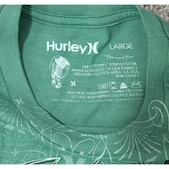 Hurley Mens Graphic T-Shirts Bundle Black & Green Large - Picture 6 of 13